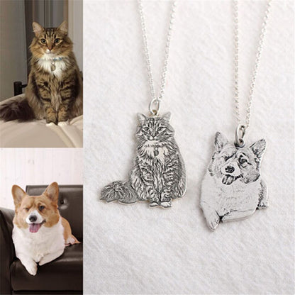 Personalized Photo Engraved Keychain/Necklace