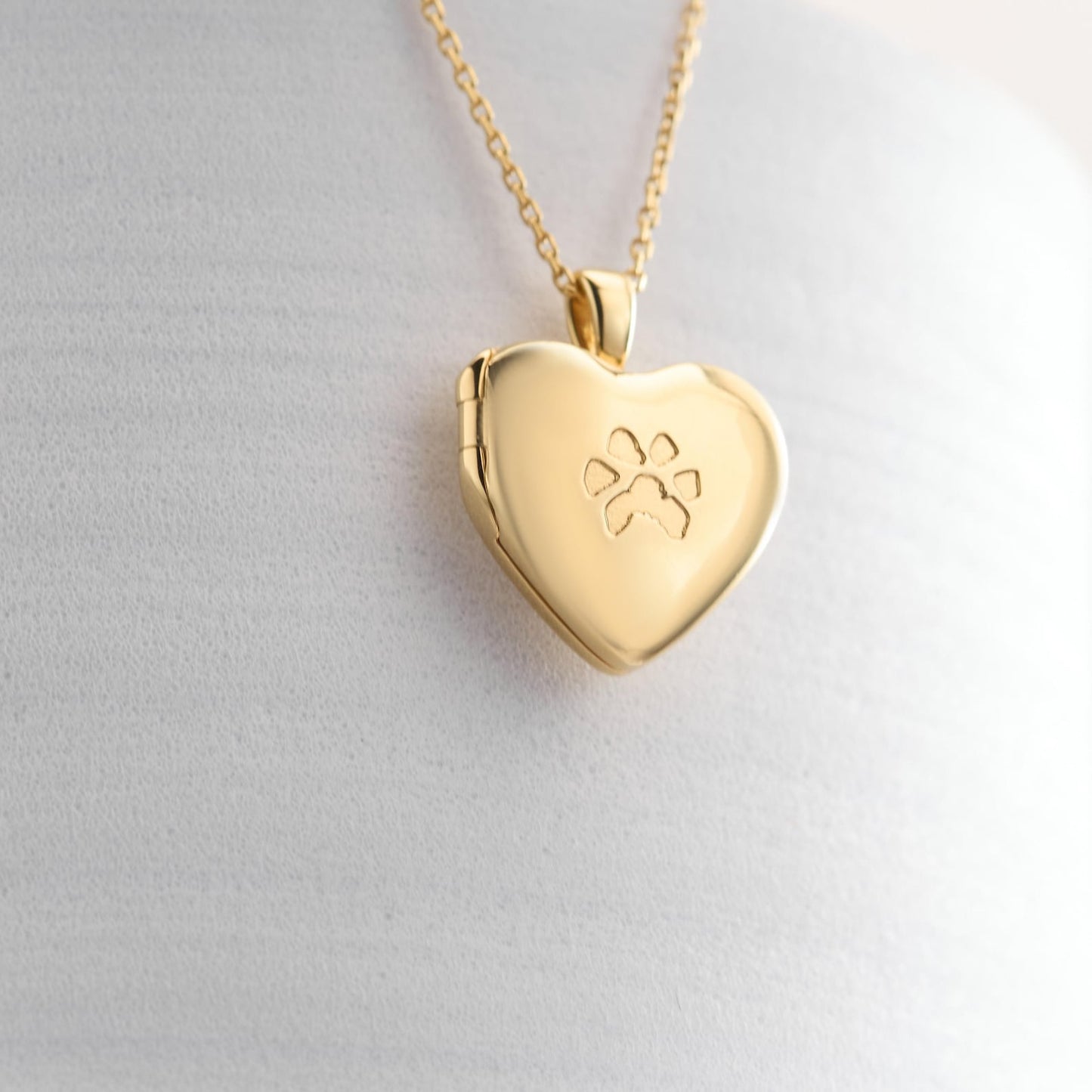 Actual Dog Paw Print Locket Necklace