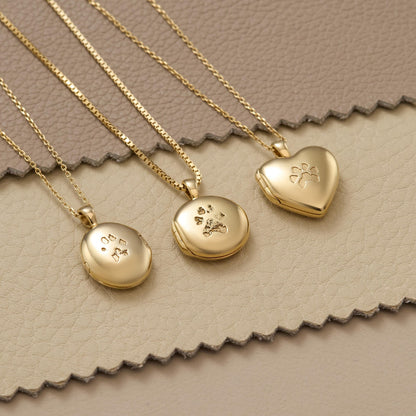Actual Dog Paw Print Locket Necklace